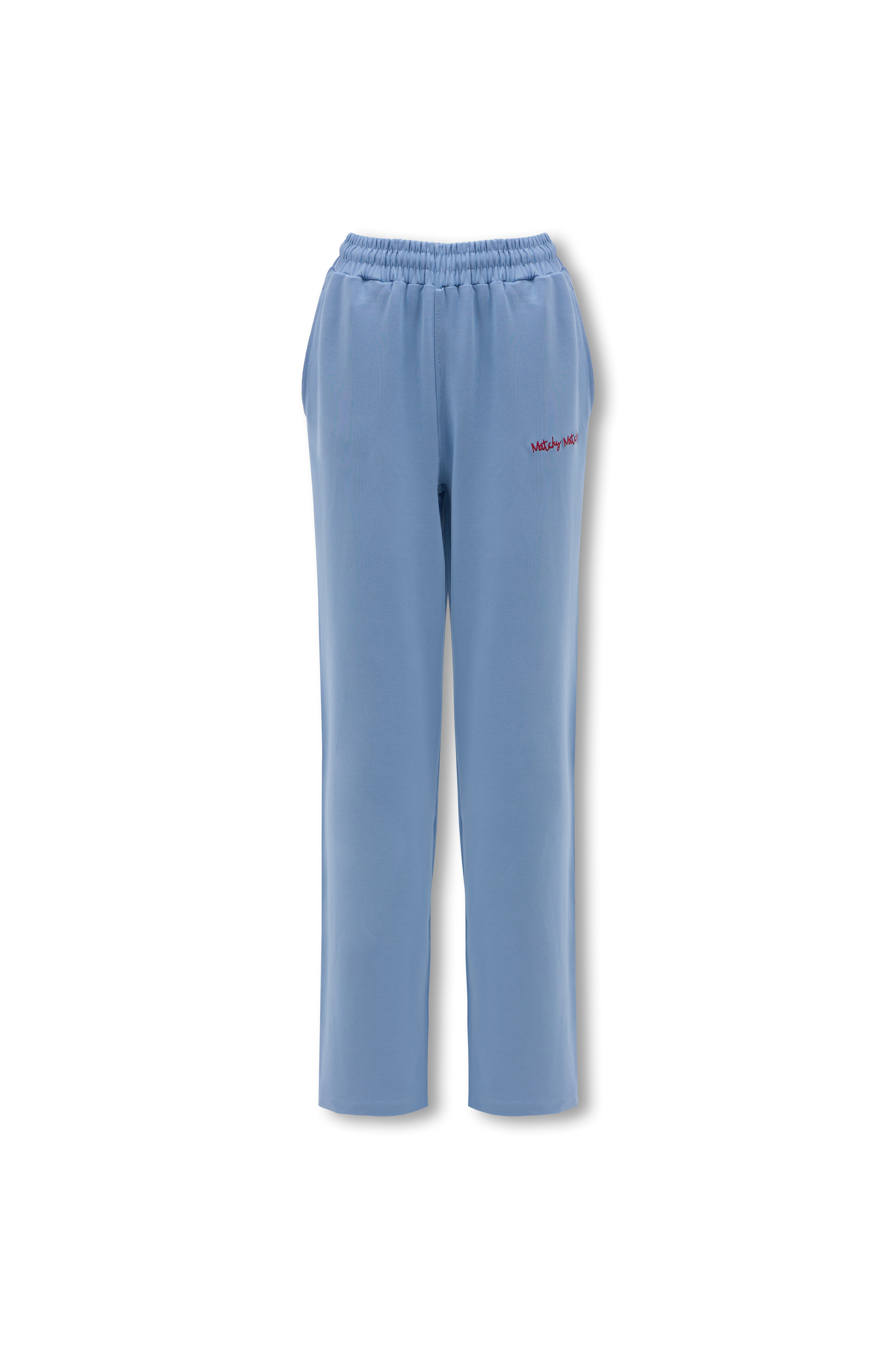 Kadın Blue Pamuklu Gömlek Sweatpant Takım
