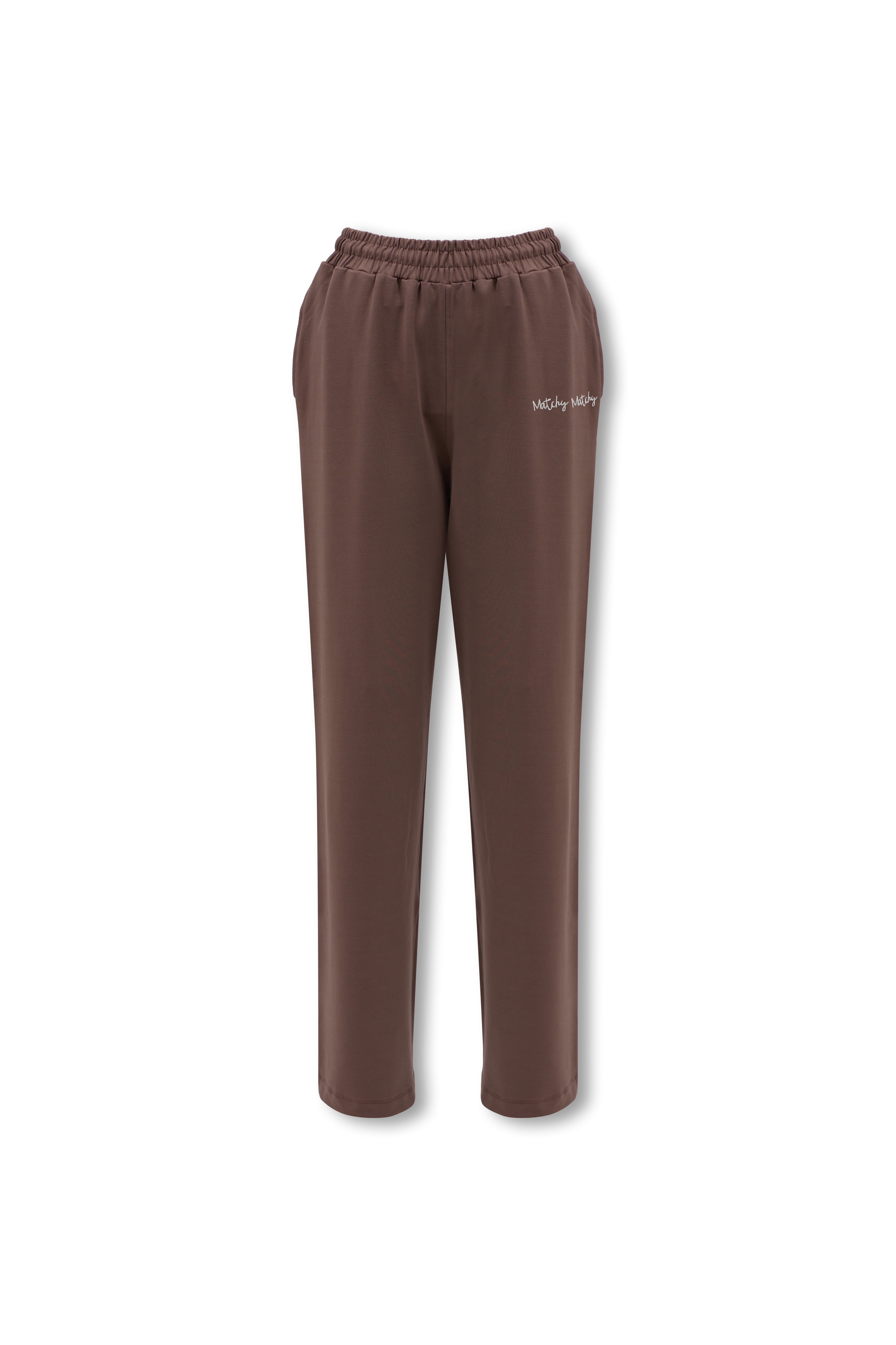 Kadın Espresso Hafif Dokulu Gömlek Sweatpant Takım
