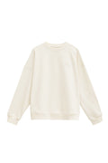 Kadın White Rose Oversize Sweatshirt